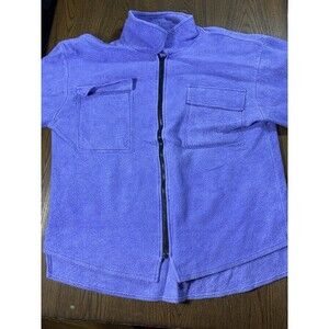 Vintage CHAMMYZ Lavender Zip Up Sweater Made in Canada Size Large 23pit2pit